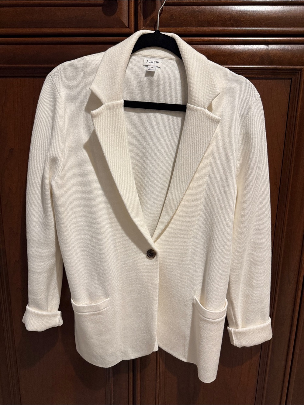 J. Crew Factory Sweater Blazer Jacket Cardigan White M